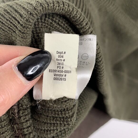 Y2K VTG Eddie Bauer Sz XLT Henley Sweater 1/4 Button Pull Over Long Sleeve Green - Picture 7 of 9